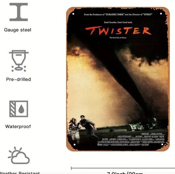 Twister Movie Aluminum Decorative Sign - Picture 3 of 5